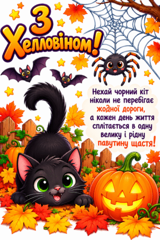 Вітаю з хеловіном, листівка