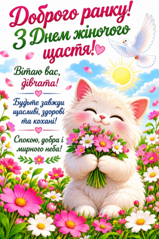 Вітання, дівчата! З Днем жіночого щастя