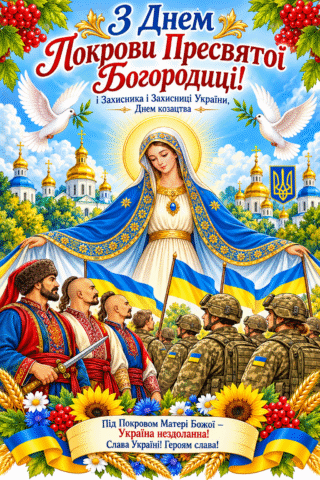 Вітання до Дня Покрови та Дня захисників і захисниць
