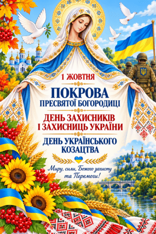 Вітання до Дня захисників та Покрови