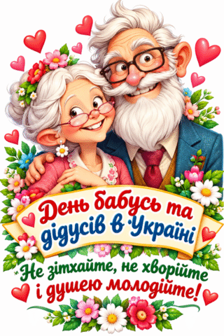 Вітання. День бабусь да дідусів в Україні